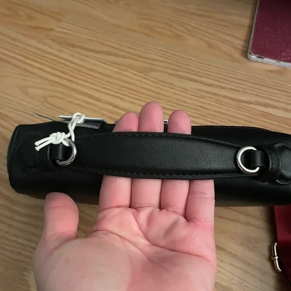 Stoney Clover Lane Black Crossbody Bag with Heart Accents - Picture 3 of 5